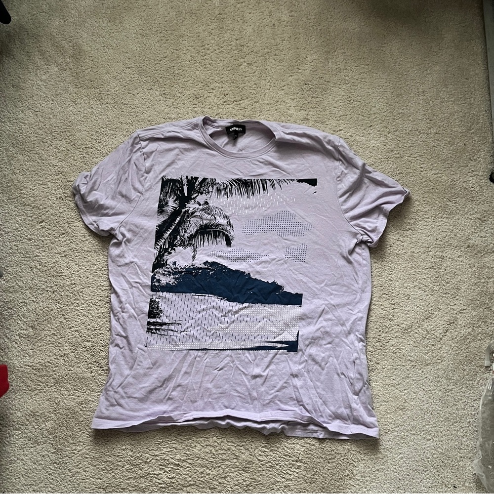 Express Light Purple Mens Large T-Shirt